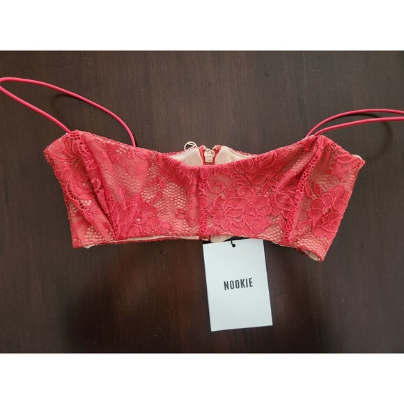 NEW WITH TAGS-Nookie/Revolve-Crop Top Bralette RED Lace-Retail $179- Size XS - Picture 2 of 10